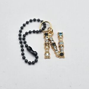 Gold Initial 'N' Keychain/Tumbler Charm